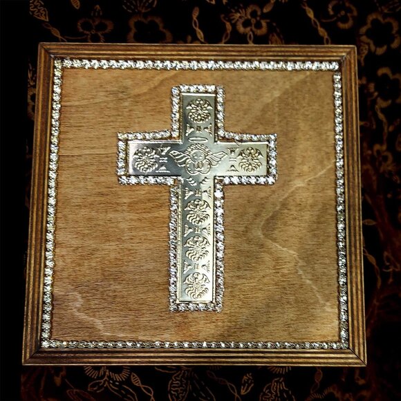 5 Pcs Set de Vela Bautizo en Caja de Madera Baptism Christening Candle Gift Set